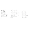 Kép 2/2 - Geberit Smyle Square fali WC, Rimfree - perem nélküli 500.208.01.1 (500208011)