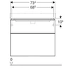 Kép 3/4 - Geberit Smyle Square alsó szekrény mosdóhoz, két fiókkal, magasfényű fehér 500.353.00.1