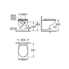 Kép 3/3 - Grohe Bau Ceramic perem nélküli fali WC, lecsapódásmentes WC ülőkével 39351000
