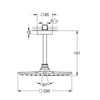 Kép 2/2 - Grohe Rainshower Aqua 230 Fejzuhany készlet mennyezetre 154 mm, 1 funkciós 26859000
