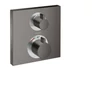 Kép 1/2 - Hansgrohe Ecostat Square Termosztát falsík alatti szereléshez, 2 fogyasztóhoz, szálcsiszolt fekete/króm 15714340