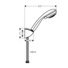 Kép 2/2 - Hansgrohe Crometta 85 Vario/Porter’C kádszett 1,6 m 27559 000 (27559000)