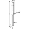 Kép 2/3 - Hansgrohe Pulsify Select S Zuhanyszett 105, 3 jet Relaxation, 90 cm-es zuhanyrúddal króm 24170000