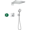 Kép 1/4 - Hansgrohe Raindance E Zuhanyrendszer 300, 1 jet, és ShowerSelect Square króm 27952000