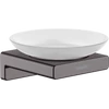 Kép 1/5 - Hansgrohe AddStoris Szappantartó szálcsiszolt fekete/króm 41746340