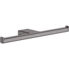 Kép 1/2 - Hansgrohe AddStoris WC papír tartó, dupla szálcsiszolt fekete/króm 41748340