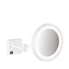 Kép 1/2 - Hansgrohe AddStoris Borotválkozótükör LED világítással matt fehér 41790700