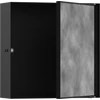 Kép 1/2 - Hansgrohe XtraStoris Rock Falfülke cserélhető ajtóval, 300/300/100 matt fekete 56085670