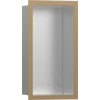 Kép 1/2 - Hansgrohe XtraStoris Individual Falfülke szálcsiszolt rozsdamentes acél felülettel, design kerettel 300/150/100 szálcsiszolt bronz 56094140