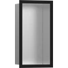Kép 1/2 - Hansgrohe XtraStoris Individual Falfülke szálcsiszolt rozsdamentes acél felülettel, design kerettel 300/150/100 matt fekete 56094670