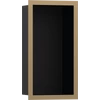 Kép 1/5 - Hansgrohe XtraStoris Individual Falfülke matt fekete színben, design kerettel 300/150/100 szálcsiszolt bronz 56095140