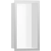 Kép 1/5 - Hansgrohe XtraStoris Individual Falfülke matt fehér színben, design kerettel 300/150/100 rozsdamentes acél 56096800