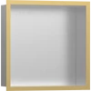 Kép 1/2 - Hansgrohe XtraStoris Individual Falfülke szálcsiszolt rozsdamentes acél felülettel, design kerettel 300/300/100 polírozott arany hatású 56097990