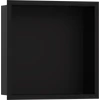 Kép 1/5 - Hansgrohe XtraStoris Individual Falfülke matt fekete színben, design kerettel 300/300/100 matt fekete 56098670