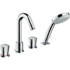Kép 1/2 - Hansgrohe Logis 4-lyukú peremre szerelhető kádcsaptelep króm 71314000