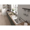 Kép 3/5 - Hansgrohe Focus M42 Egykaros konyhai csaptelep kihúzható zuhanyfejjel nemesacél felület 71800800