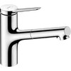 Kép 1/5 - Hansgrohe Zesis M33 Egykaros konyhai csaptelep 140, Eco, kihúzható kifolyóval 2 jet króm 74810000