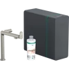 Kép 1/3 - Hansgrohe Aqittura M91 Vízszűrős konyhai csaptelep és szódakészítő rendszer 240, kihúzható zuhanyfejjel, 1jet, sBox nemesacél felület 76837800