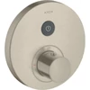 Kép 1/2 - Axor ShowerSelect Round termosztátos falsík alatti csaptelep 1 fogyasztóhoz, szálcsiszolt nikkel, 36722820