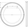 Kép 3/3 - Axor Universal Circular Fali tükör 60 cm, matt fekete kerettel 42848670