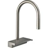 Kép 1/4 - Hansgrohe Aquno Select M81 konyhai csaptelep 170, kihúzható kifolyóval, rozsdamentes acél hatású 73837800