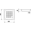 Kép 2/2 - JIKA SOFIA szögletes zuhanytálca 80x80 cm acéllemez, Antislip H2140800000111