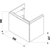 Kép 2/2 - JIKA CUBITO alsószekrény 60 cm-es mosdóhoz, tölgy, 1 fiókkal H40J4233015191