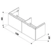 Kép 2/2 - JIKA CUBITO alsószekrény 130 cm-es mosdóhoz, tölgy, 2 fiókkal H40J4274015191