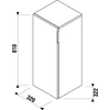 Kép 2/2 - JIKA CUBITO középmagas szekrény, 32.2 cm mély, bal zsanér, tölgy H43J4211105191