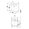 Kép 2/3 - JIKA LYRA PACK NEW mosdószekrény 53 cm-es mosdóhoz, 2 ajtóval H4519524323001