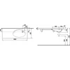 Kép 2/2 - JIKA TIGO ráépíthető aszimmetrikus mosdó, 100 cm, jobbos, csaplyuk a jobboldalon H8122190001061