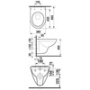 Kép 2/2 - JIKA LYRA PLUS Compact fali WC, mélyöblítésű, hossza csak 49 cm H8233820000001