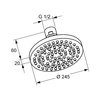 Kép 2/2 - Kludi A-QA Ø 245 mm-es fejzuhany 6651105-00