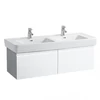 Kép 1/2 - Laufen Alsószekrény, 2 fiókkal, 814967 tip. mosdóhoz, Fényes fehér H4830810954751