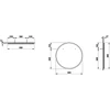 Kép 2/2 - Laufen  Kör alakú tükör, keret nélkül, szenzoros kapcsoló nélkül 80X80X2.3 - H4474339001441