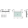 Kép 2/2 - Laufen  Tükör, 1000 mm, beépített vízszintes LED világítással H4476629501441