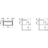 Kép 2/2 - Laufen Alsószekrény, 1 fiók, illeszthető a H813301, H813302 ráépíthető mosdókhoz. , Sötétbarna szil 77X36X35 - H4030011102631