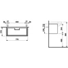 Kép 2/2 - Laufen Alsószekrény, 1 fiók, alsószekrényre illeszthető 813855 mosdóhoz, Feketedett tölgy 80X34.5X31.5 - H4060410856281