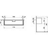 Kép 2/2 - Laufen Alsószekrény, 1 fiók, alsószekrényre illeszthető 813858 mosdóhoz, Feketedett tölgy 120X34.5X31.5 - H4060510856281