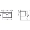 Kép 2/2 - Laufen Alsószekrény, 813956 tip. mosdóhoz, 1 fiókkal, Fehér 77X39X45 - H4830610954631