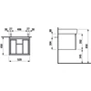 Kép 2/2 - Laufen Alsószekrény, 1 fiókkal, 818952 tip. mosdóhoz, belső fiókkal, Wenge 52X39X45 - H4830340954231