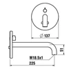 Kép 2/2 - Laufen Falba épített elektronikus mosdó keverő csaptelep H3166474043311