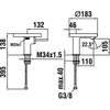Kép 2/2 - Laufen Oszlopos keverő csaptelep mosdóhoz H3113310041101