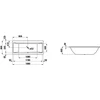 Kép 2/2 - Laufen 180x80 Kád, beültethető változat - standard opció - Fehér H2329500000001