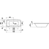 Kép 2/2 - Laufen 180x90 Kád, beültethető változat, 40mm peremmel - standard opció - Fehér H2328000000001