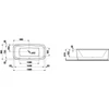 Kép 2/2 - Laufen 180x90 Kád, szabadon álló - standard opció - Fehér H2318000000001