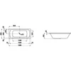 Kép 2/2 - Laufen 180x80 Téglalap alakú kád - zajcsökkentő alátéttel - Fehér H2250600000401