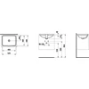 Kép 2/2 - Laufen Alulról beépíthető mosdó, armatúrapad nélkül csaplyuk nélkül , Fehér LCC bevonattal H8119614001091