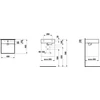 Kép 2/2 - Laufen Kézmosó, speciális rejtett lefolyóval túlfolyónyílás nélkül, csaplyuk nélkül , Fehér LCC bevonattal H8153314001121
