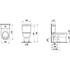 Kép 2/2 - Laufen Álló kombi-WC, síköblítésű, Vario lefolyó, Fehér LCC bevonattal  H8249594000001